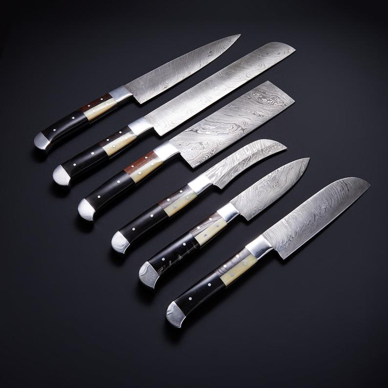 Damascus steel kitchen knives