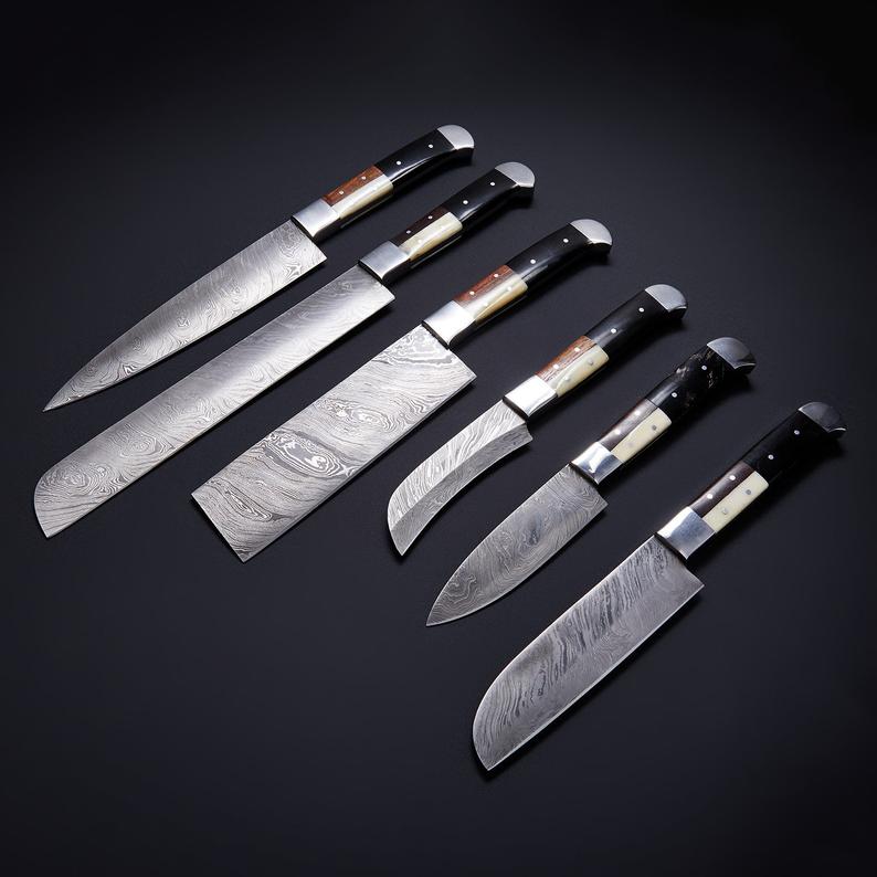 Damascus steel kitchen knives